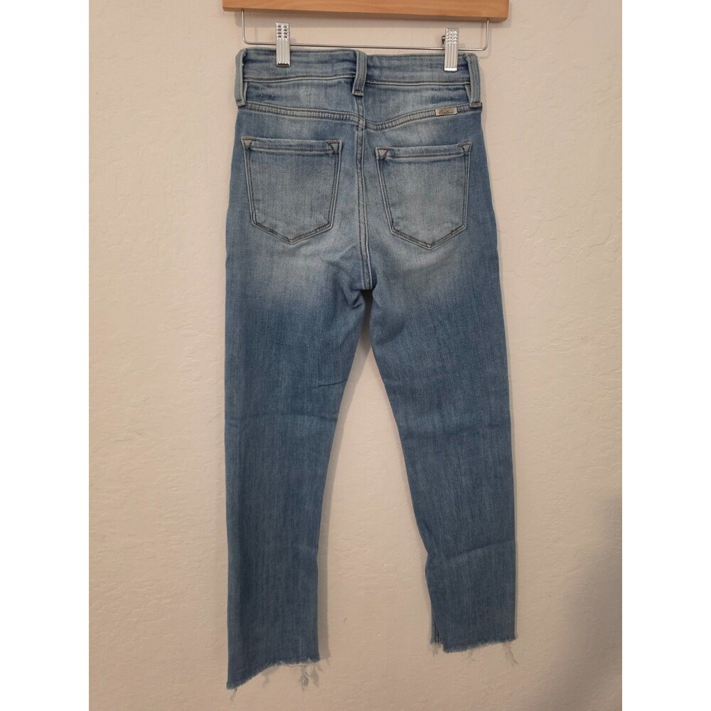 KanCan Priscilla High Rise Slim Straight Jeans Light Blue Five Button Size 0 23